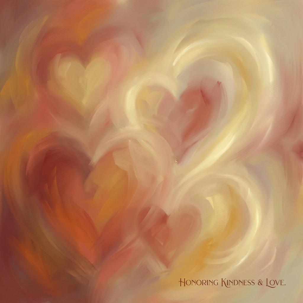 An abstract tribute to his kindness and loving soul.